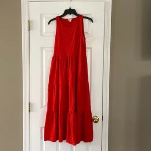Jcrew size extra long, cotton, maxi, dress sleeveless